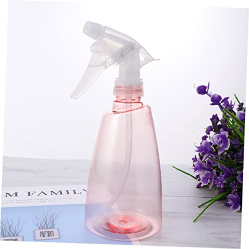 Botella pulverizadora rosa con gatillo ergonómico de plástico recargable 3