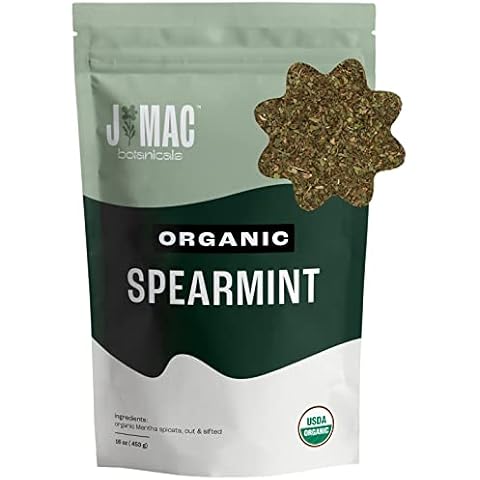 J Mac Botanicals Organic Spearmint tea loose leaf Cover