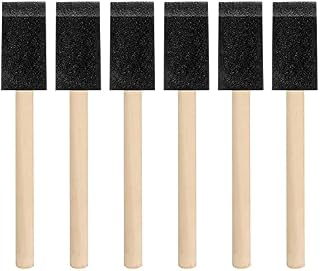 6 PCS 1 Inch Foam Brush Small Foam Paint Brush Sponge Painting Brushes Tool Kits Artist Sponge Brush Foam Art Brush For Acrylic Wood Oil Stain Crafting Epoxy Resin Varnish Childern DIY Arts and Crafts