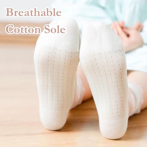 Girl Kids 5-Pair Sheer Ankle Quarter Butterfly Strawberry Bunny Socks, Thin See-Through Breathable Cute for Summer2