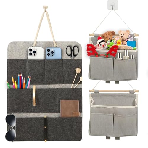 Hängeorganizer Filz Hängeaufbewahrung Wandorganizer Camping Aufbewahrungstasche mit Mehreren Taschen Wand Organizer Hängend für Wand, Tür, Bad Organizer, Zuhause, Büro
