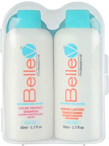 BelleV Rejuvenating System Color Protect Shampoo & Repair Lasting Conditioner Travel Kit 1.7 fl oz (x2)