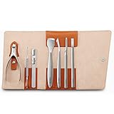 MR.GREEN Pedicure Knife Set Professional Ingrown Toenail Clippers Foot Care Tools Stainless Steel Nail Cuticle Nippers Remover Kits 7Pcs Set