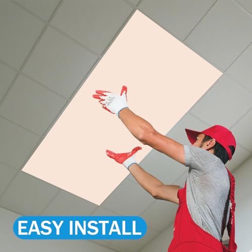 Image of 8 Pcs Fluorescent Light Covers with 80 Magnets Decorative for Classroom Ceiling Light 4 x 2 Feet Magnetic Light Covers Filter Easy Install for Office Hospitals & Home Drop Ceiling Supplies