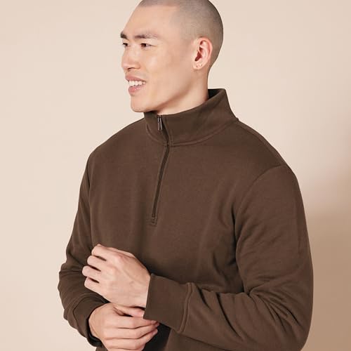 Image of Amazon Essentials Men's Long-Sleeve Quarter-Zip Pullover Fleece Sweatshirt