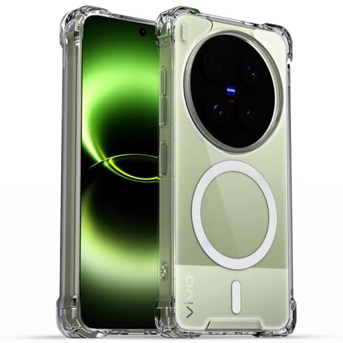 Image of Outlouders Back Cover for Vivo X300 Ultra 5G | Magnetic-Safe | Transparent PC + TPU | Shockproof Protection Bumper Case (Transparent Magnetic-Safe)
