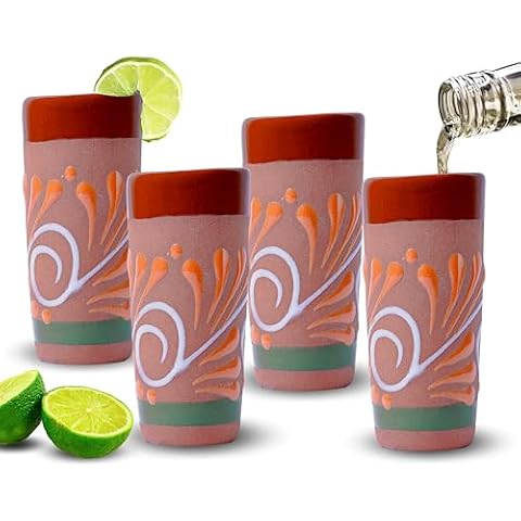 ELTRICOLOR Terracotta Shot Glass Set Cover