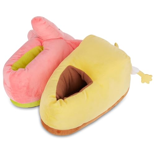 SpongeBob SquarePants Ladies Plush Slippers - Spongebob, Patrick Star, Mr Krabs - 3D Plush Slip-On Slippers 6