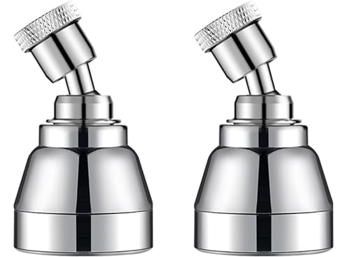 Image of Kitchen Faucet Aerator - Faucet Spray Head Replacement 360 Rotatable,Stainless Steel 3 Flow Modes,Anti-Splash,Water Saving Sink Faucet (Medium, Pack of 2)