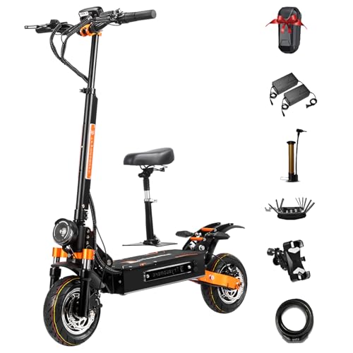 65 Miles Range 45mph Electric Scooter 5600W Dual Motor 52V33Ah Battery 10