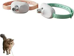 Colar Brinquedo Interativo para Gatos USB LED Coleira Estimulação Inteligente