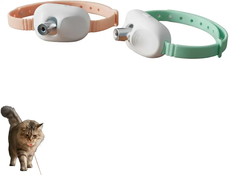 Colar Brinquedo Interativo para Gatos USB LED Coleira Estimulação Inteligente