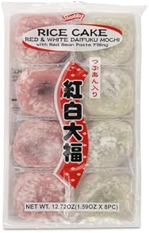 Shirakiku Kameda Daifuku Mochi Sticky Rice Cake, Red Bean, 12.72 Ounce