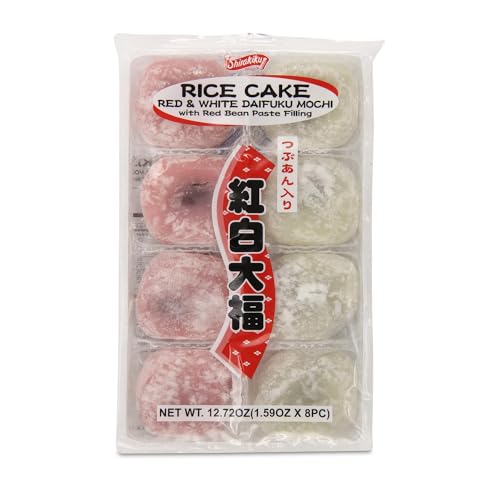 Shirakiku Kameda Daifuku Mochi Sticky Rice Cake, Red Bean, 12.72 Ounce