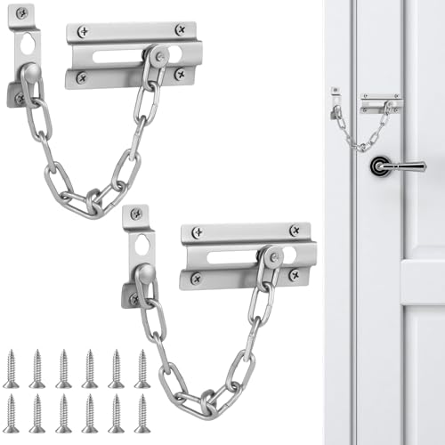 PEAPIN 2 Pack Door Security Chain Lock Front Door Chain