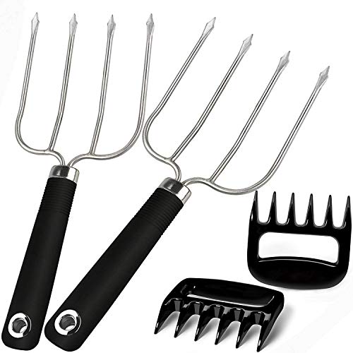 Turkey Lifting Forks, Meat Claws, Strong Endurance Stainless Steel Poultry Chicken Fork, Ultra-Sharp