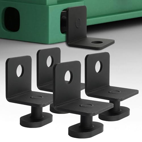 Ustinian 4 Pack Shipping Container Anchors, Shipping Containers Side Twist Lock, Heavy Angle Iron Shipping Container Tie Downs for Anchoring to Rock Floor or Cement