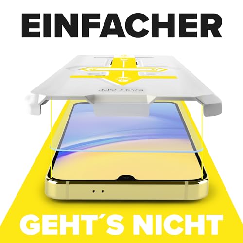 FlexiSchutz® Schutzglas für Samsung Galaxy A15 5G/4G Schutzfolie, Screen Protector, Glas Displayschutzfolie mit Praktischer Installationshilfe, Displayschutz, Glas Folie mit Schablone [2 Stück]