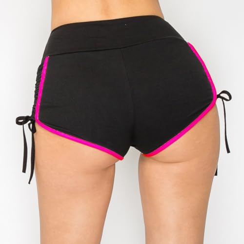 Image of ALWAYS Faux Leather Shorts - High Waist Active Stretch Yoga Short Pants for Women