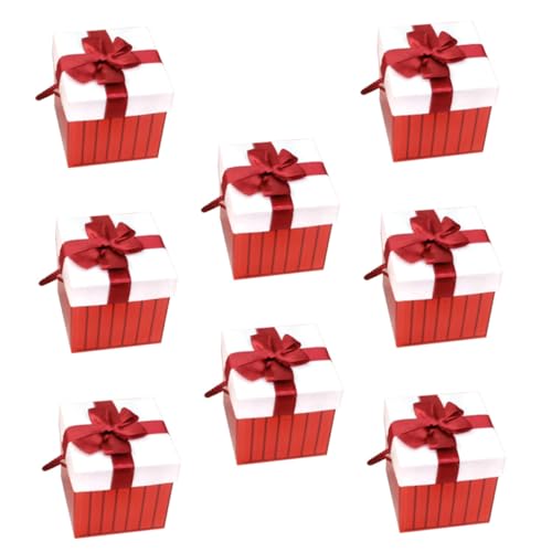 KOMBIUDA 8pcs Box for Christmas Decorative Storage Boxes for Candies Crafts and Holiday Boys and Girls Parties and Year Celebrations