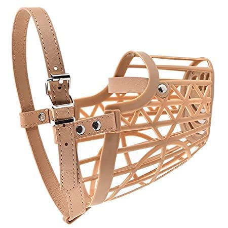 SUPER CHAIN Adjustable Strap Wire Muzzle, Mouth Cover Basket Cage, Pet Safety Collar for Anti Biting Dog (Medium) (B0BM63RXP2) Amazon Price History, Amazon Price Tracker