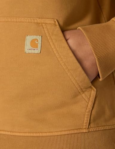 Carhartt Women's Relaxed Fit Midweight Garment Dye French Terry Hooded Sweatshirt, Carhartt Brown, Small - image 6