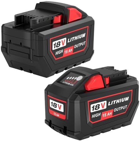2Pack 15000mAh Lithium-ion Battery Replacement for Milwaukee 18V ...