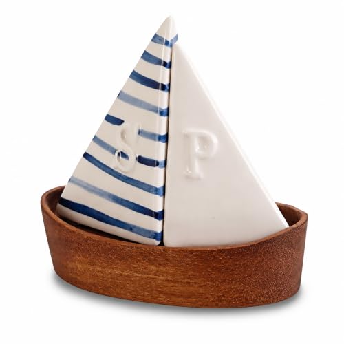 Mud Pie Sailboat Salt and Pepper Shaker
