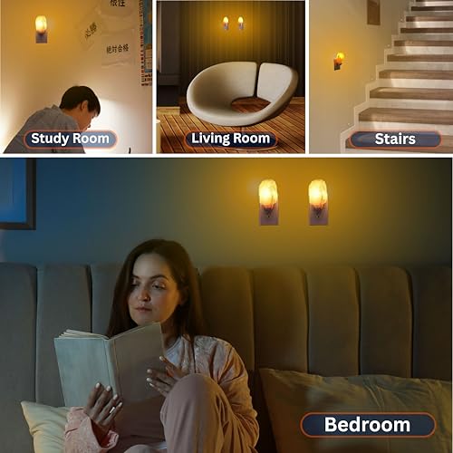 Image of Spantik Pink Himalayan Salt Lamps - Hand Carved, Natural Night Lights for Bedrooms and Home Decor (Pack of 2)