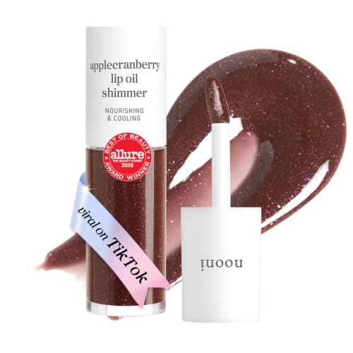 NOONI Applecranberry Lip Oil Shimmer - Plumping Tinted Lip Gloss
