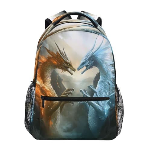 Dragon Lovely Backpack for School Boys Girls Adults Kids Bookbag Laptop Bag 18L
