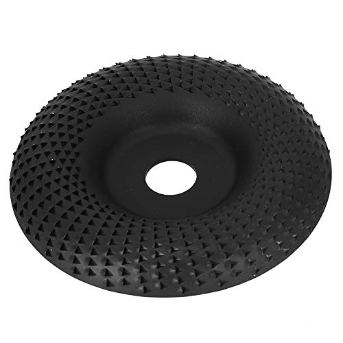 Grinding Wheel, Steel Woodworking Grinding Wheel Shaping Disc Power Tool Accessories for Efficient Wood Carving and Shaping, Angle Grinders (Black Curved Root Carving Plate E1-534)