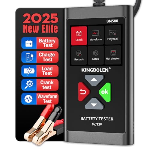 KINGBOLEN Tester di carico Batteria Auto 12V, BM580...
