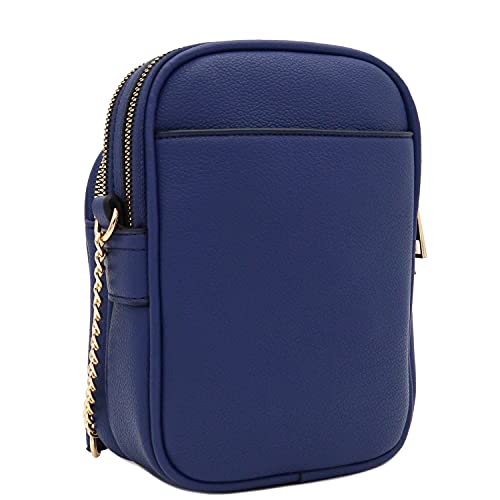Image of FashionPuzzle Multi Pocket PU Leather Casual Medium Crossbody Bag with Adjustable Strap