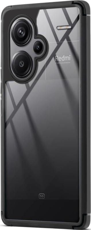 Mr. Case Transparent case with Silicone Frame Back Cover for Redmi Note 13 Pro Plus 5G | Shockproof Transparent Hard Back Shockproof Bumper – Transparent (Black Border) Mr. Case Transparent case with Silicone Frame Back Cover for Redmi Note 13 Pro Plus 5G | Shockproof Transparent Hard Back Shockproof Bumper – Transparent (Black Border)