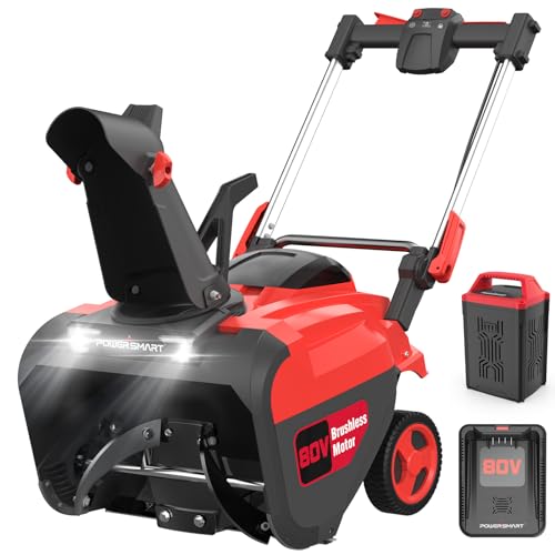 Image of PowerSmart 80V MAX Cordless Snow Blower 21-Inch Single Stage with 6.0Ah Battery and Charger (DB2801RB)