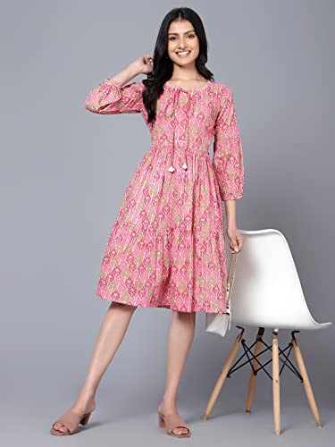 Image of Bani Women 100% Cotton Womens Printed Short Dress