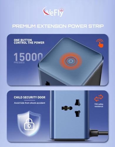 Image of Gan Tower Power Strip Extension Board with 45W Type C USB Display | 4 Power Sockets with 45W Gan QC PD Super Fast Charging | Vertical Multi Port Extension with LED Screen (SC2)