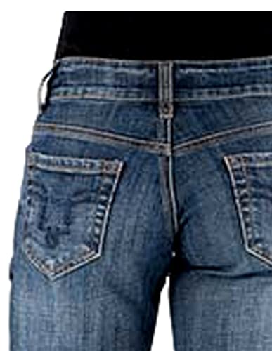 Stetson Western Jeans Womens Low Rise 14 Long Blue 11-054-0214-0812 BU4