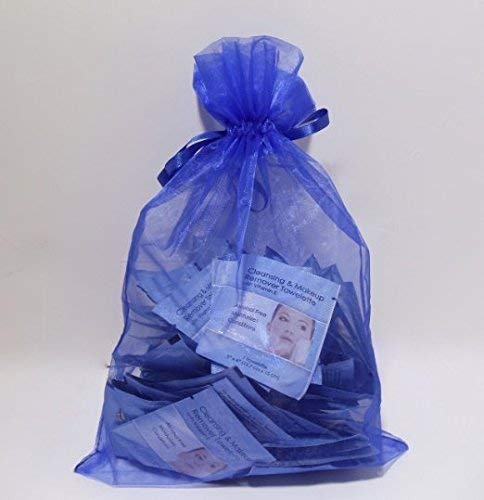 Cleansing and Makeup Remover Wipes with Vitamin E, 25 Pack (in Organza Bag)