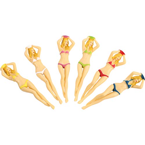 BESPORTBLE 6Pcs Biquíni Tees De Golfe Colorido Pin- up Senhora Menina T De Golfe Plástico Engraçado
