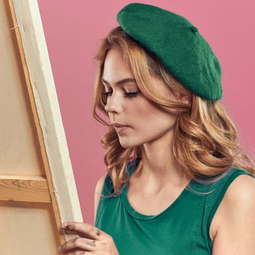 Image of Jolbndcv 6PCS Beret, French Beanie, Outdoor, Winter, Fashion Lady Hat | One Size Fits Most,Solid Color,Stretchable,for All Season
