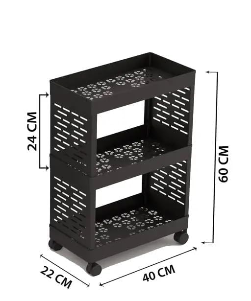 Image of TEKCOOL Multi -Layer Kitchen Rack | Multipurpose Shelf for Utensils, Cutlery & Spices | Space-Saving Organizer for Home & Pantry (Casual, 3-Layer)'