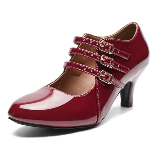 Women's Jessy Dress Mary Jane Shoes Round Toe Low Heels Wedding Office Work Pumps