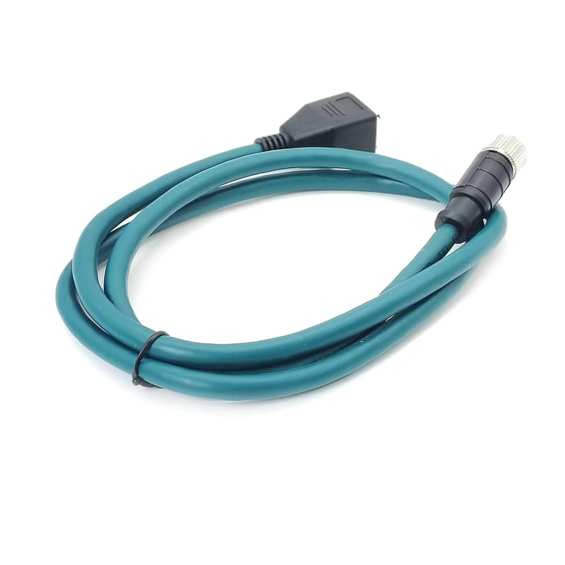 Cable Ethernet Industrial M12 8 Pin a RJ45 0.5m Cat6 miniatura 4
