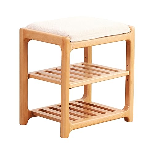 Étagère à chaussures à 2 niveaux compacte avec banc de rangement - 2