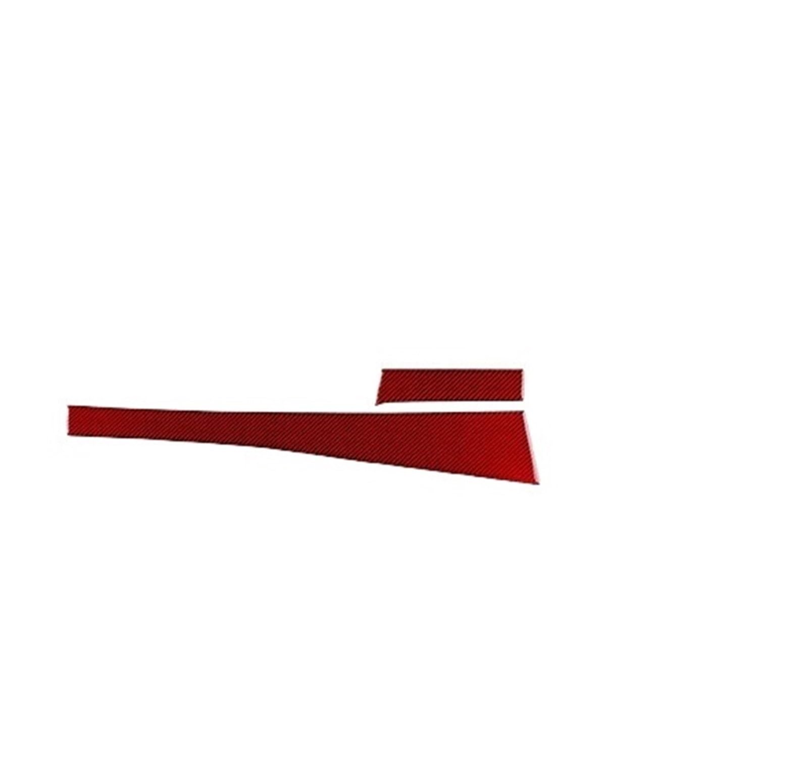 Car Trim Interior for Fluence for Megane 3 RS 2009-2015 LHD RHD Instrument Panel Trim Soft Carbon Fiber Sticker Interior Mouldings(B for RHD Red)