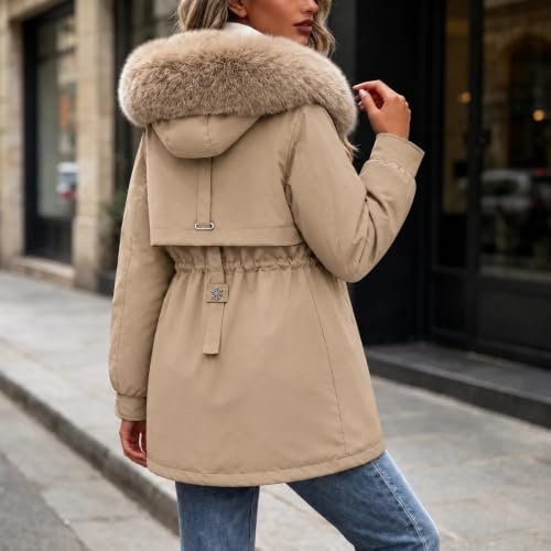 Parka Winter Jacket Women Windproof Thicken Warm Soft Fleece Lined Coats - image 4