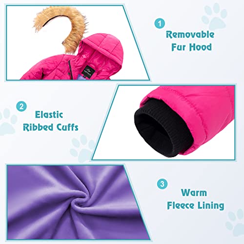 Image of FARVALUE Women's Winter Coat Thicken Puffer Coat Warm Jacket with Removable Fur Hood