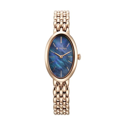 Titan Aura Quartz Analog Mother of Pearl Dial Stainless Steel Strap Watch for Women-95246WM01 (B0CZXSSDG4) Amazon Price History, Amazon Price Tracker